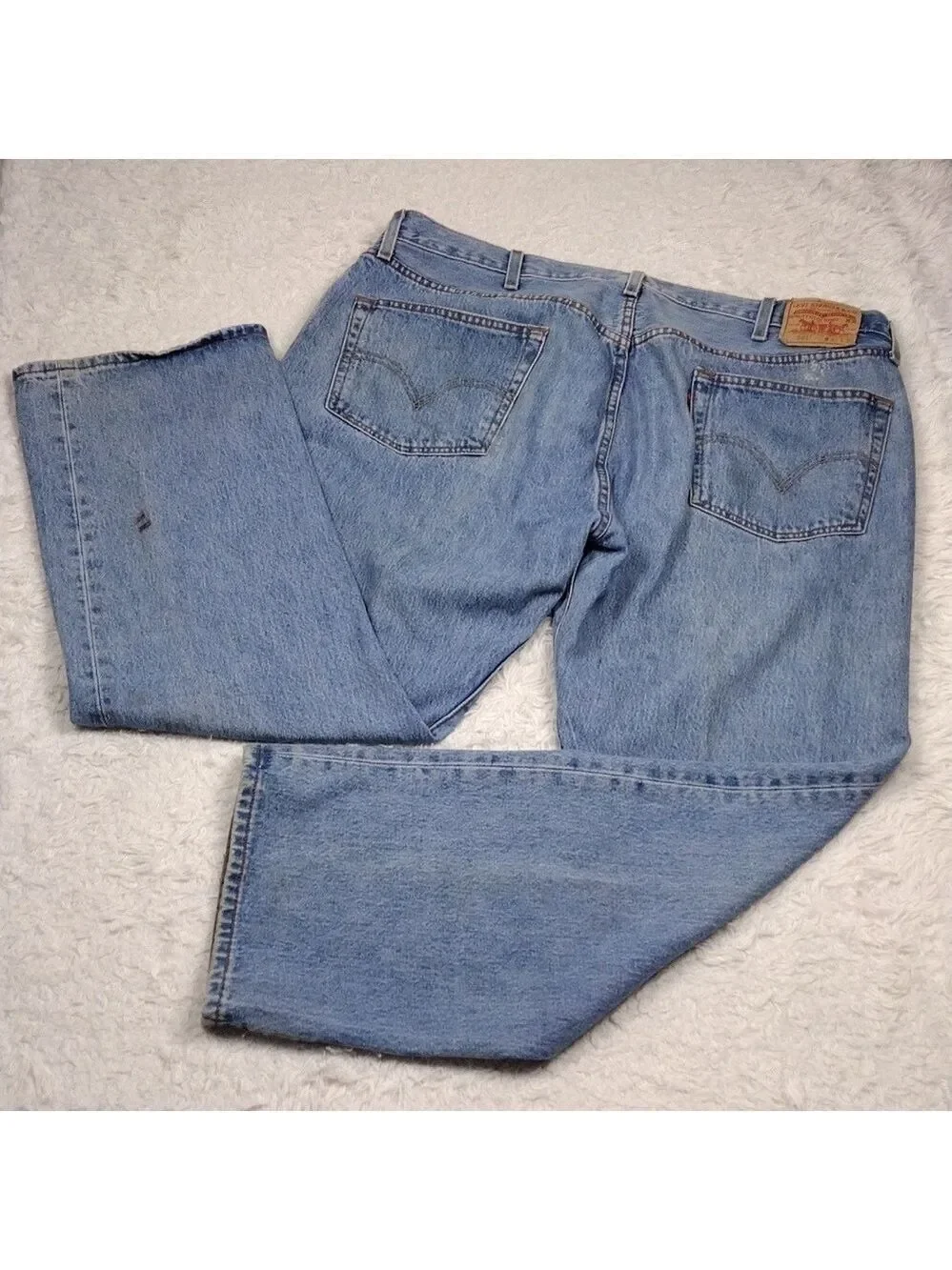Levi's 501 Vintage Blue Light Wash Five Pocket Button Fly Straight Leg Jean